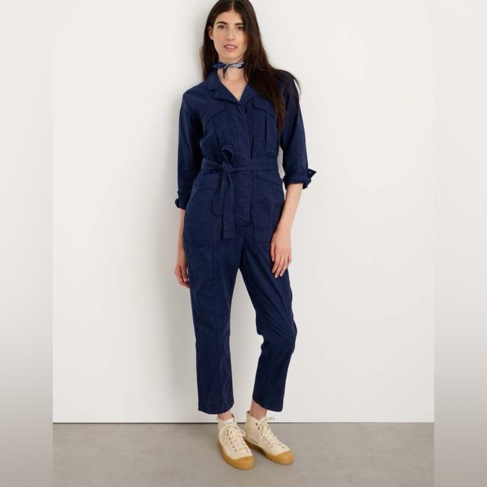 Alex Mill Expedition Jumpsuit in washed twill, deep navy